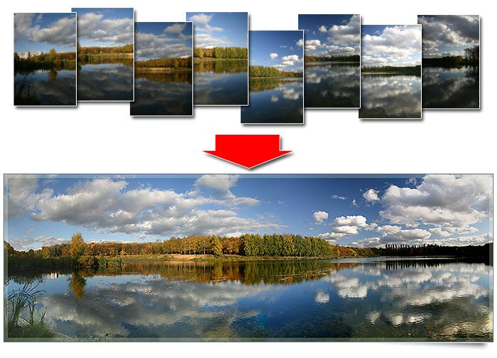 Adobe Photoshop. как склеить панораму